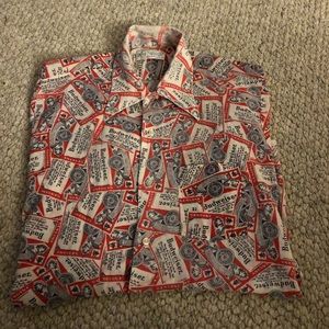 VINTAGE 70’s BUDWEISER Button Shirt MADE IN USA